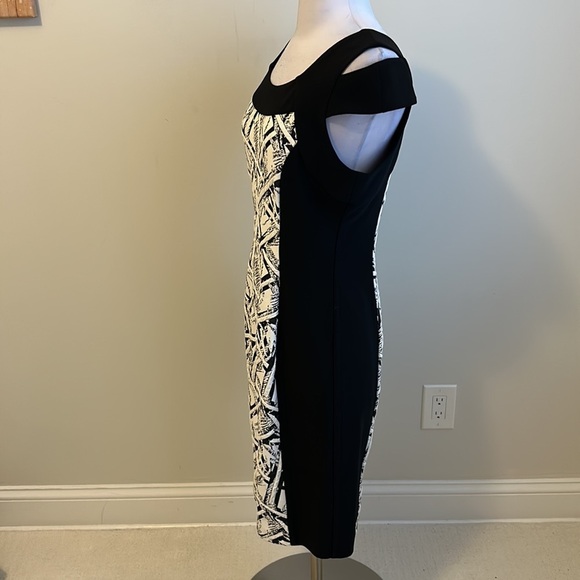 Joseph Ribkoff Shoulder Cut Out Abstract Dress - Picture 4 of 7